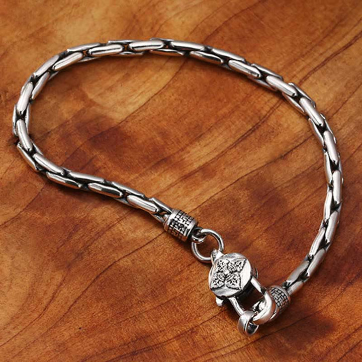 Buddha Stones Tibetan Double Dorje Om Mani Padme Hum Buddha Swastika Vajra Strength Bracelet - image 7