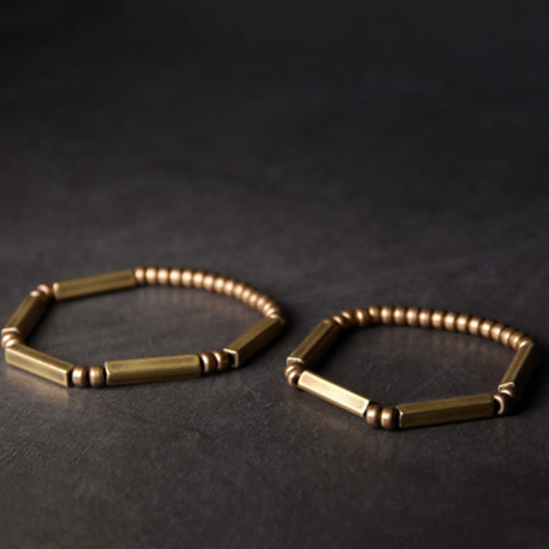 Buddha Stones Tibetan Simple Design Copper Wealth Luck Bracelet - image 4