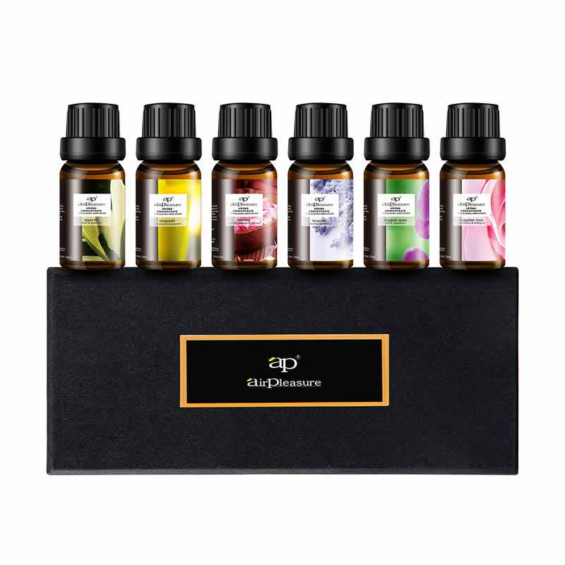 Buddha Stones 6Pcs Lavender Orange Jasmine Lemongrass Soothing Aromatherapy Healing Essential Oils Set - Group B (Lavender/Water Lily/Rose/Violet/Lavender & Chamomile/Lavender & Geranium) - image 0