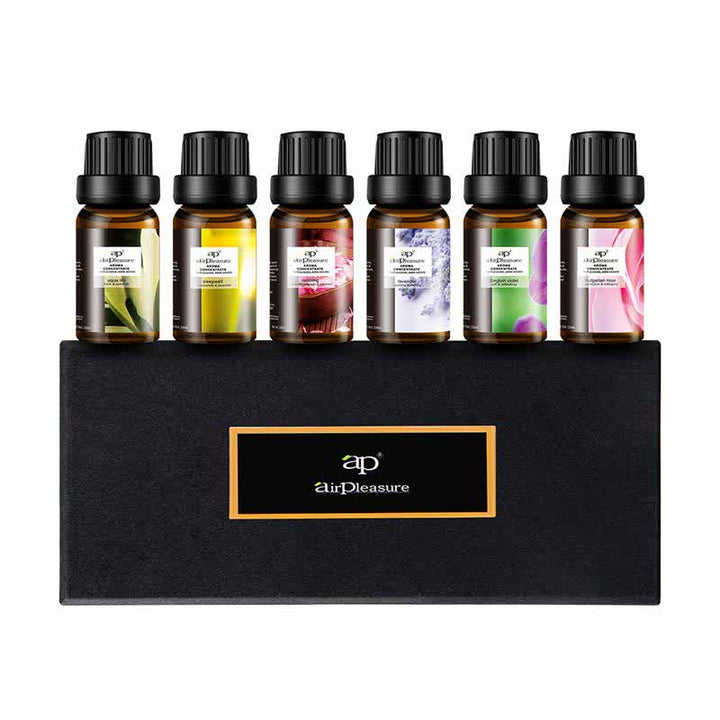 Buddha Stones 6Pcs Lavender Orange Jasmine Lemongrass Soothing Aromatherapy Healing Essential Oils Set - Group B (Lavender/Water Lily/Rose/Violet/Lavender & Chamomile/Lavender & Geranium) - image 0