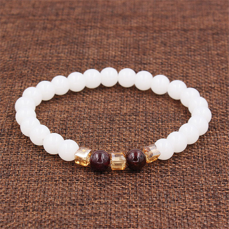 Buddha Stones Natural White Jade Protection Bracelet - image 4