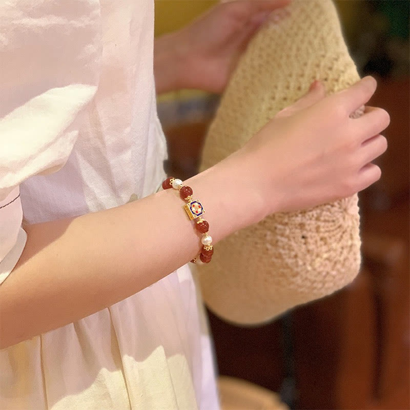 Buddha Stones Red Agate Pearl Confidence Self-acceptance Bracelet - image 16