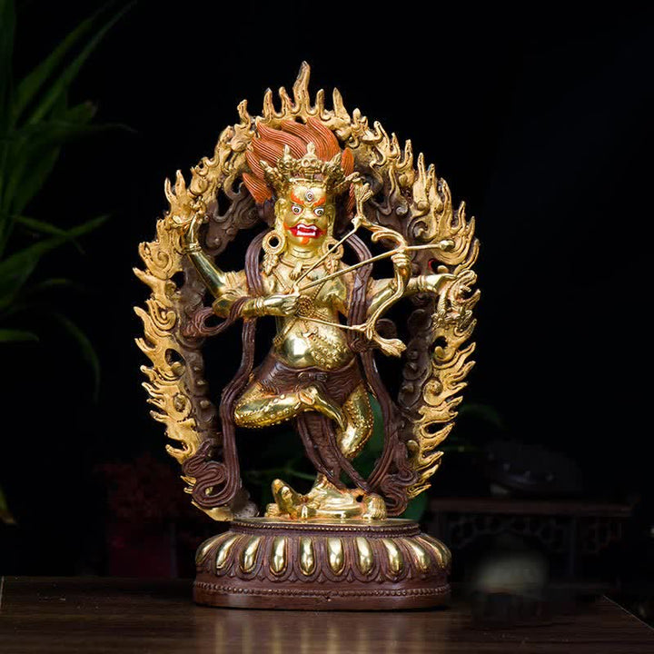 Buddha Stones Kurukulla Buddha Figurine Serenity Copper Statue Home Decoration - 35*22*9cm - image 0