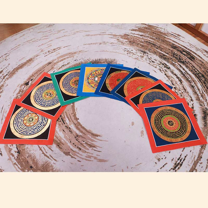 Buddha Stones Tibetan Handmade Thangka Painting Blessing Thangka Blind Box Random Color Pattern - image 6