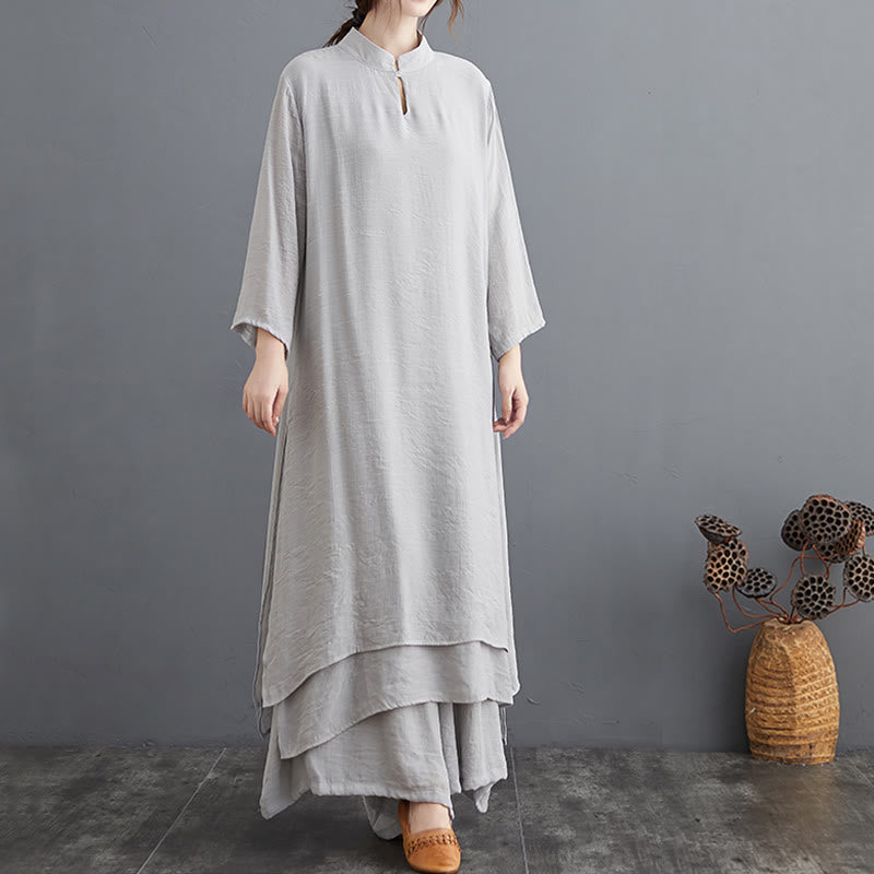 Buddha Stones Simple Pattern Meditation Prayer Spiritual Zen Practice Yoga Clothing Women's Set - image 12