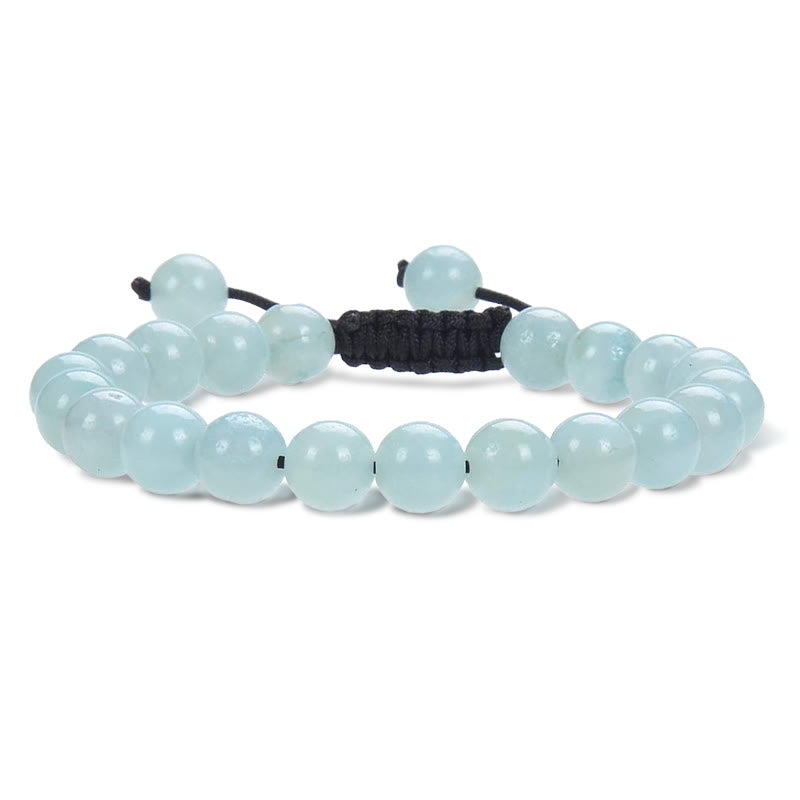 Buddha Stones Natural Healing Power Gemstone Crystal Beads Unisex Adjustable Macrame Bracelet - Amazonite - image 5