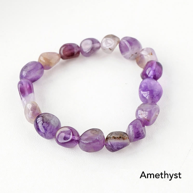 Natural Irregular Shape Crystal Stone Spiritual Awareness Bracelet - Amethyst - image 5