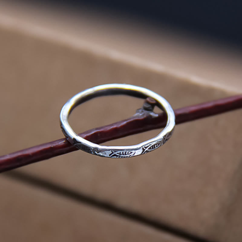 Buddha Stones 925 Sterling Silver Luck Koi Fish Wealth Ring - image 6