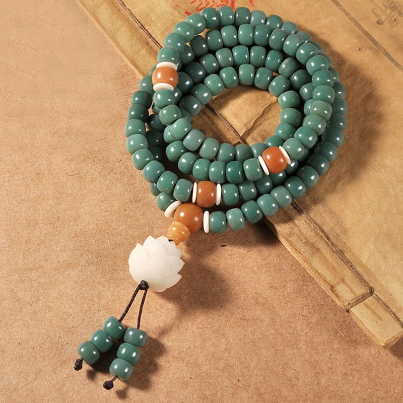 Buddha Stones Lotus Cyan Bodhi Seed Success Bracelet - image 1