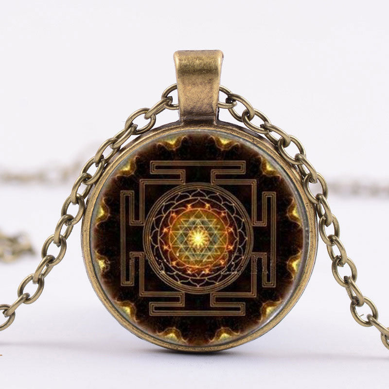 Sacred Sri Yantra Time Gemstone Necklace - image 0