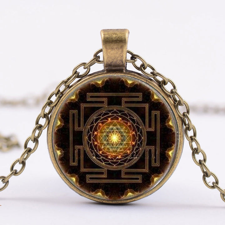 Sacred Sri Yantra Time Gemstone Necklace - image 0
