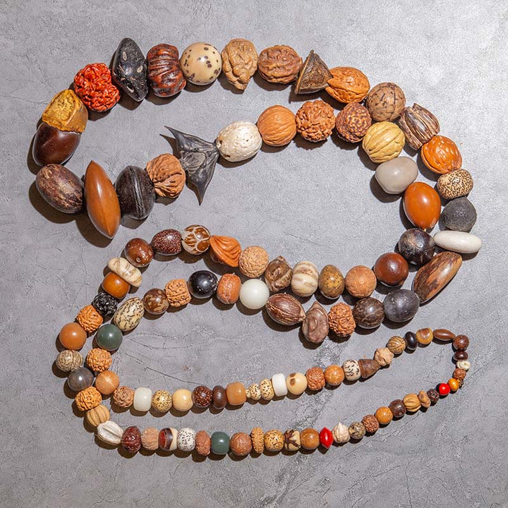Buddha Stones 108 Mala Beads Bodhi Seed Luck Wealth Bracelet Wrist Mala - image 2
