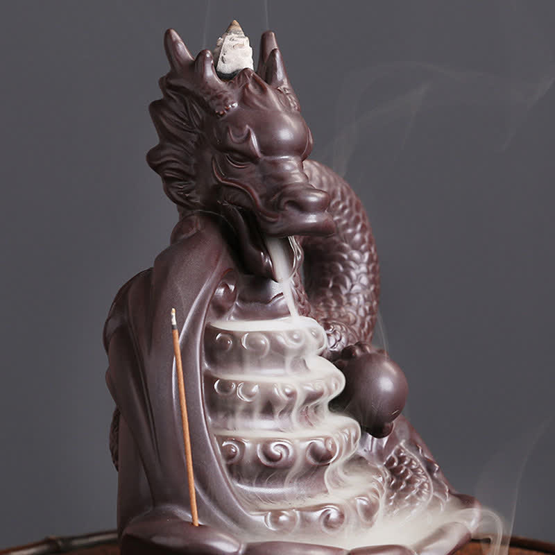 Dragon Pattern Success Ceramic Incense Burner Decoration - image 2