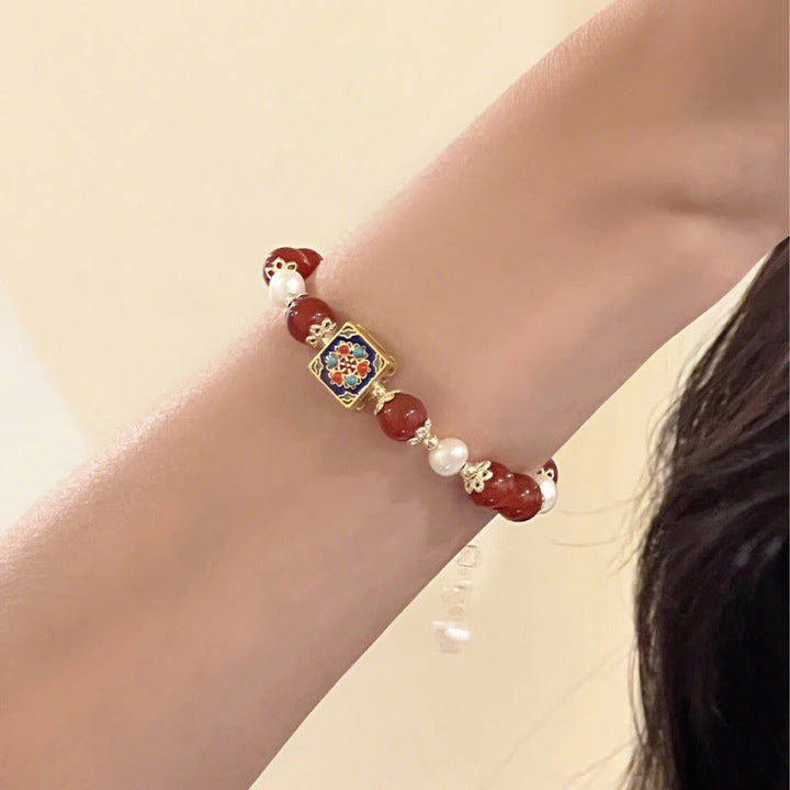 Buddha Stones Red Agate Pearl Confidence Self-acceptance Bracelet - image 9