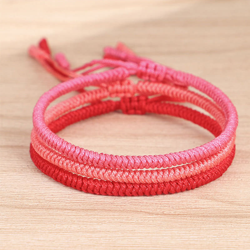 Buddha Stones Tibetan 3Pcs King Kong Knot Protection Braided Bracelet - image 1