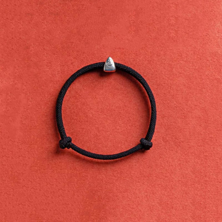 Buddha Stones 925 Sterling Silver Fu Character Blessing Handmade Braided Bracelet - image 15