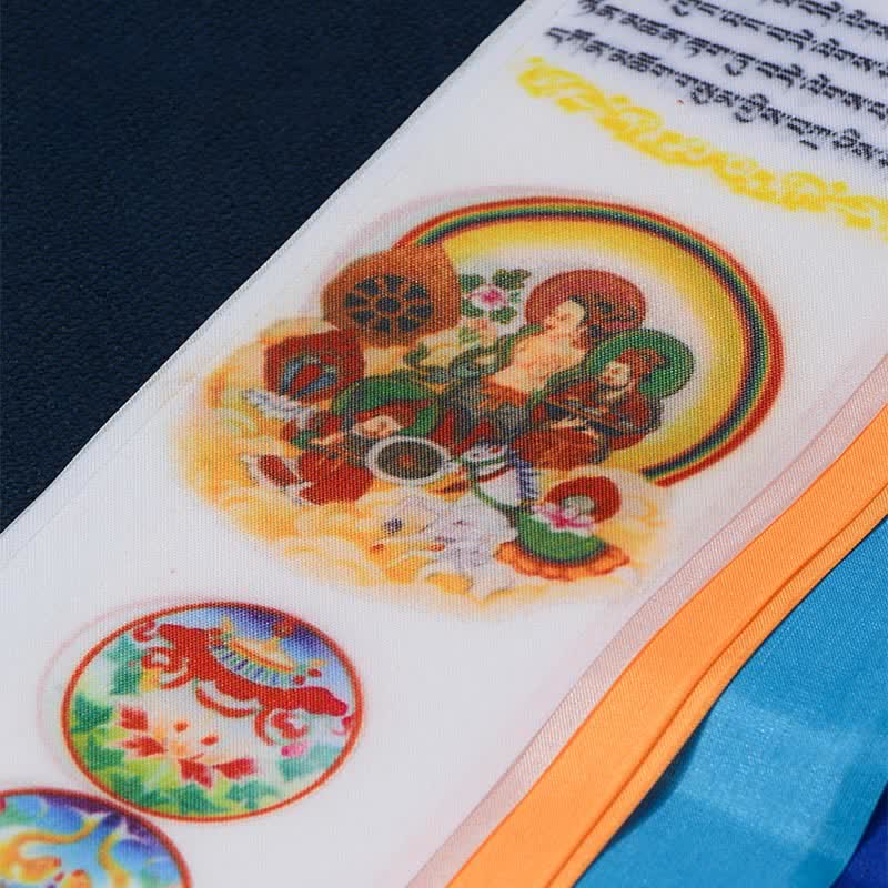 Tibetan Eight Auspicious Symbols Lucky Arrow Home Decoration Prayer Flag - image 4