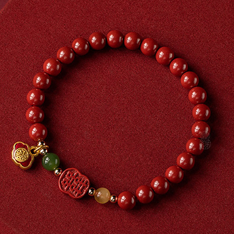 Buddha Stones Cinnabar Happiness Calm Bracelet - image 8