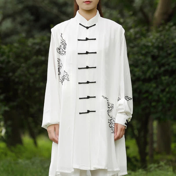 Buddha Stones Auspicious Clouds Gradient Meditation Prayer Spiritual Zen Tai Chi Qigong Practice Women's Clothing Set - image 10