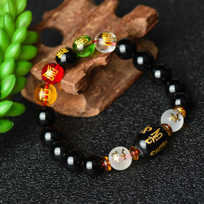 Tibetan Black Onyx Luck Bracelet - image 1