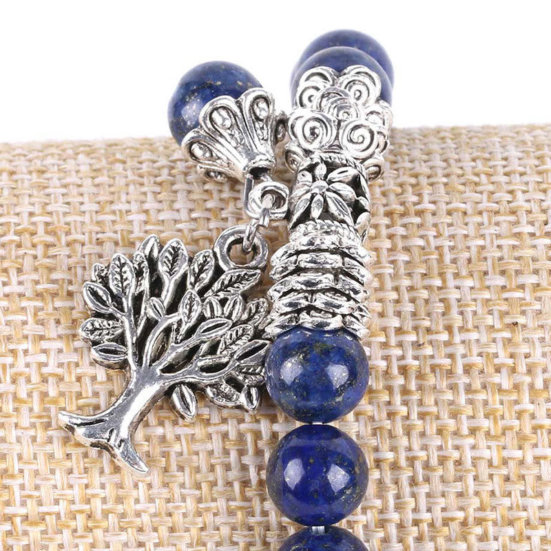 Buddha Stones Natural Gemstone Tree of Life Lucky Charm Stretch Bracelet - image 48