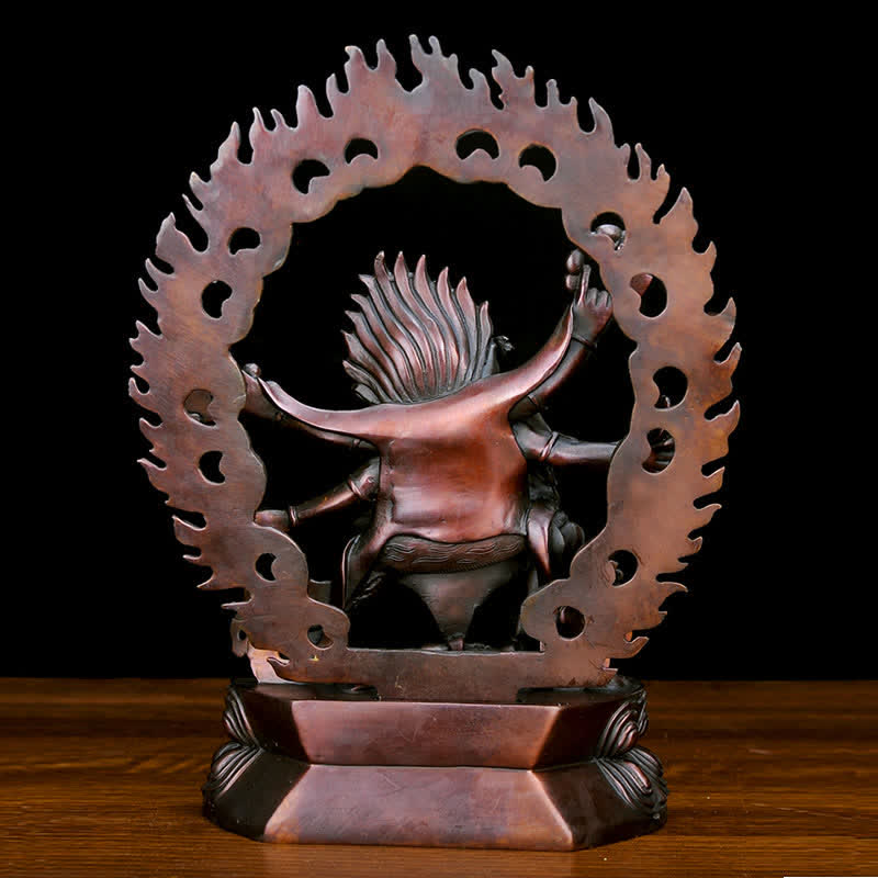 Buddha Stones Tibet Mahakala Bodhisattva Figurine Compassion Copper Statue Decoration - image 8