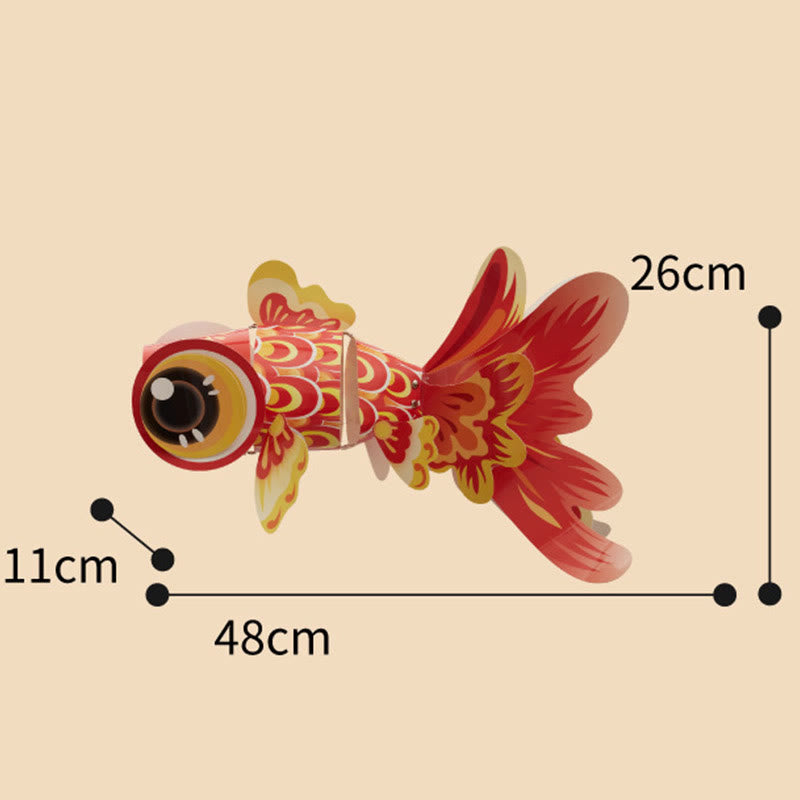 Buddha Stones DIY Fortune Luck Koi Fish Paper Lantern Lamp Mid-Autumn Festival Child Kids Lantern Decoration - image 4