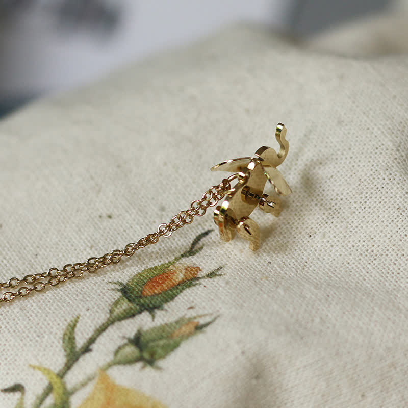 Elephant Titanium Steel Luck Necklace Chain Pendant - image 5