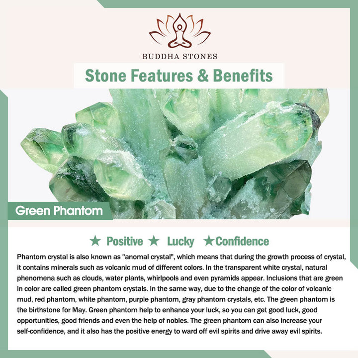 Buddha Stones Green Phantom Citrine Rutilated Quartz Super Seven Crystal Confidence Bracelet - image 1
