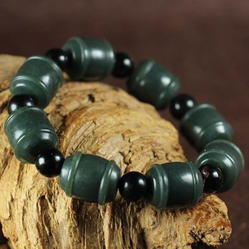 Natural Cyan Jade Cure Bracelet - image 2