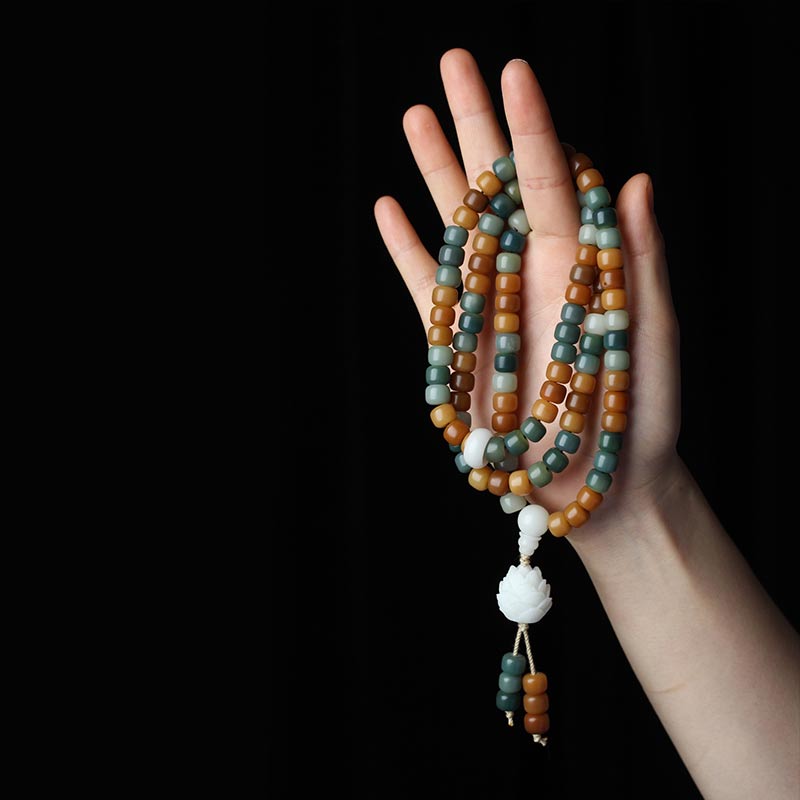 Buddha Stones Bodhi Lotus Mala Harmony Necklace Bracelet - image 2