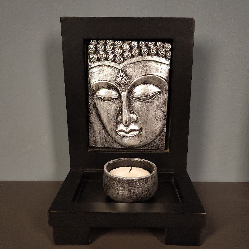 Buddha Stones Buddha Compassion Serenity Home Prayer Altar Zen Decoration - Silver Buddha - image 11