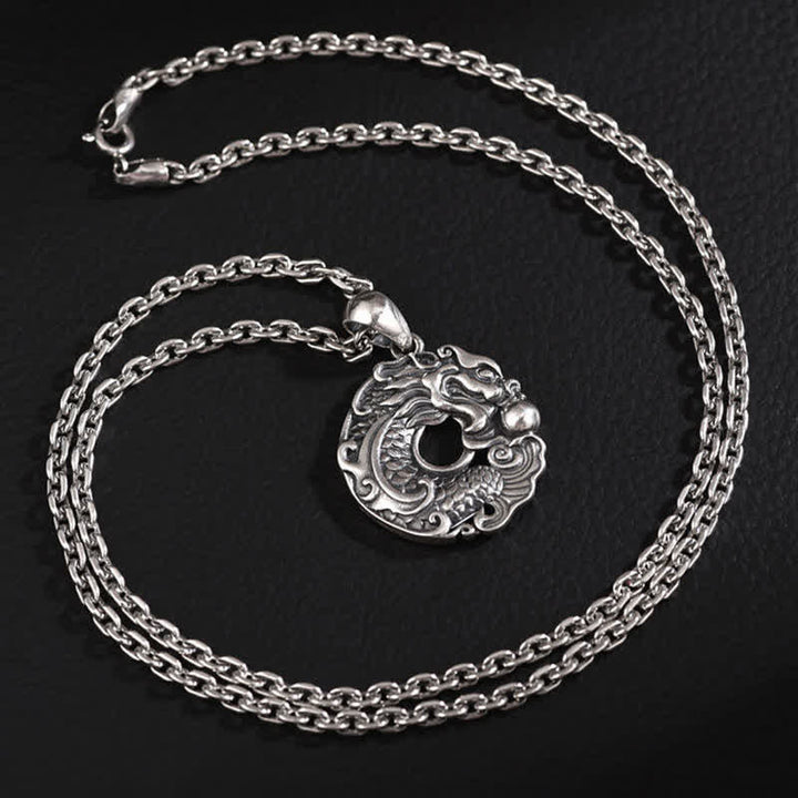 Buddha Stones Koi Fish Dragon Peace Buckle Wealth Necklace Pendant - image 10