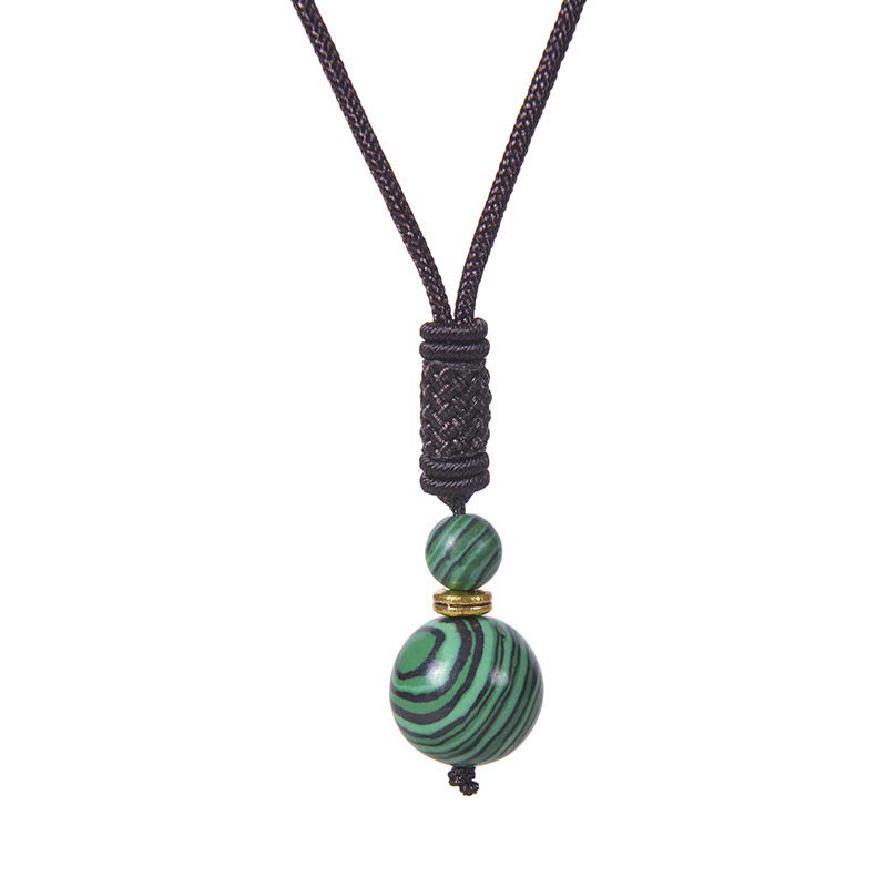 Buddha Stones Tibetan Jade Harmony Necklace - Malachite - image 11