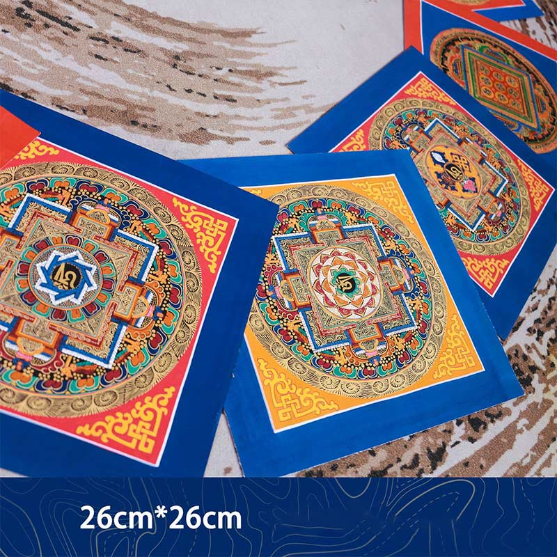Buddha Stones Tibetan Handmade Thangka Painting Blessing Thangka Blind Box Random Color Pattern - image 20