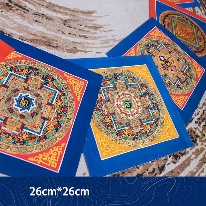Buddha Stones Tibetan Handmade Thangka Painting Blessing Thangka Blind Box Random Color Pattern - image 20