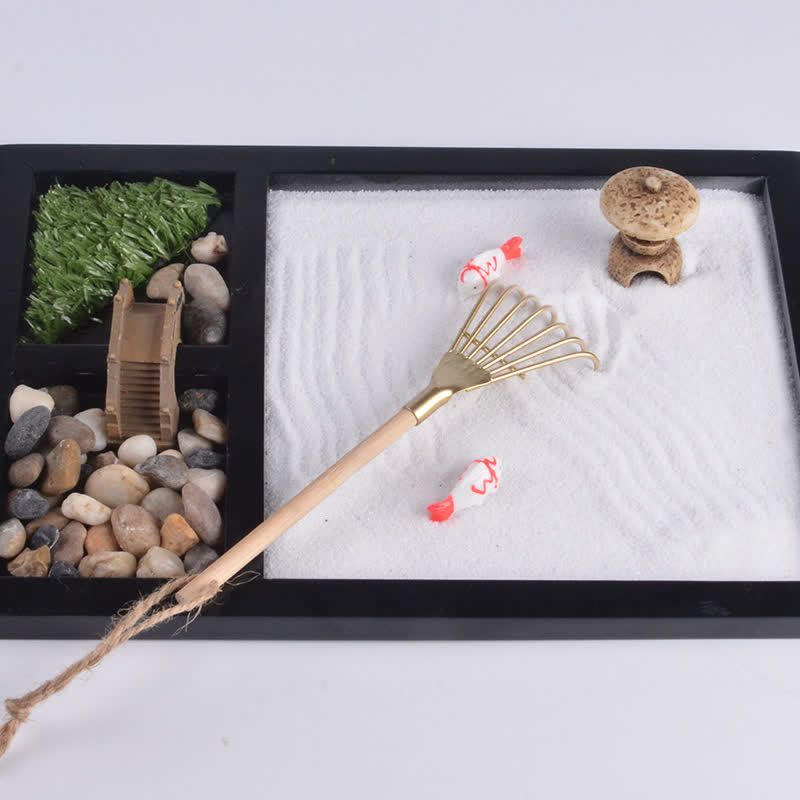 Buddha Stones Koi Fish Small Bridge Calm Peace Meditation Zen Garden Decoration - image 4