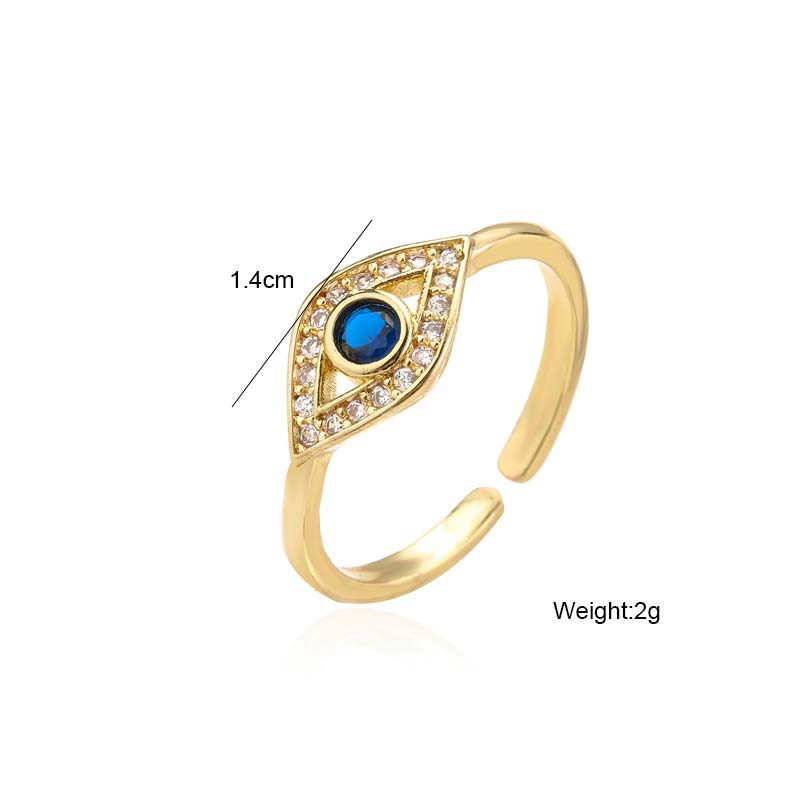 Buddha Stones Evil Eye Protection Blessing Copper Ring - image 4