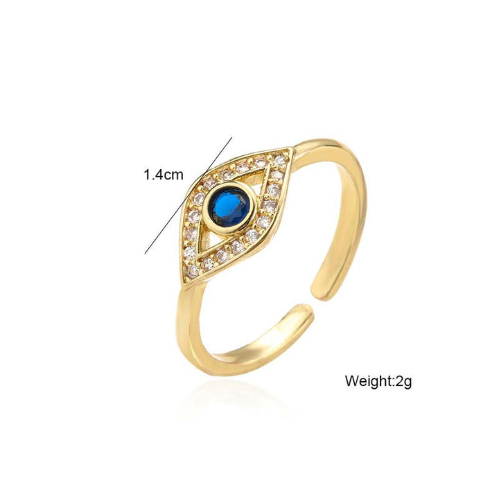 Buddha Stones Evil Eye Protection Blessing Copper Ring - image 4