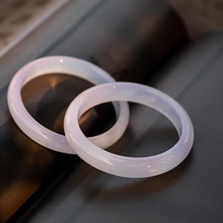 Buddha Stones Natural Chalcedony Harmony Positive Bracelet Bangle - image 13