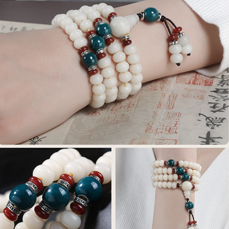 Buddha Stones Bodhi Seed Bead Lotus Blessing Charm Bracelet - image 2