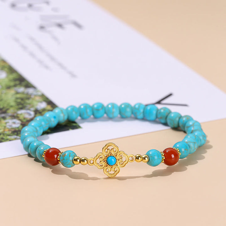 Buddha Stones Turquoise Bead Protection Balance Bracelet - image 1
