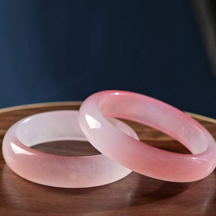 Buddha Stones Pink Crystal Love Warmth Bracelet Bangle - image 2