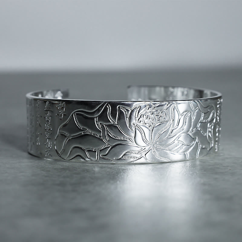 Buddha Stones Tibetan Lotus White Copper Luck Bracelet - image 11