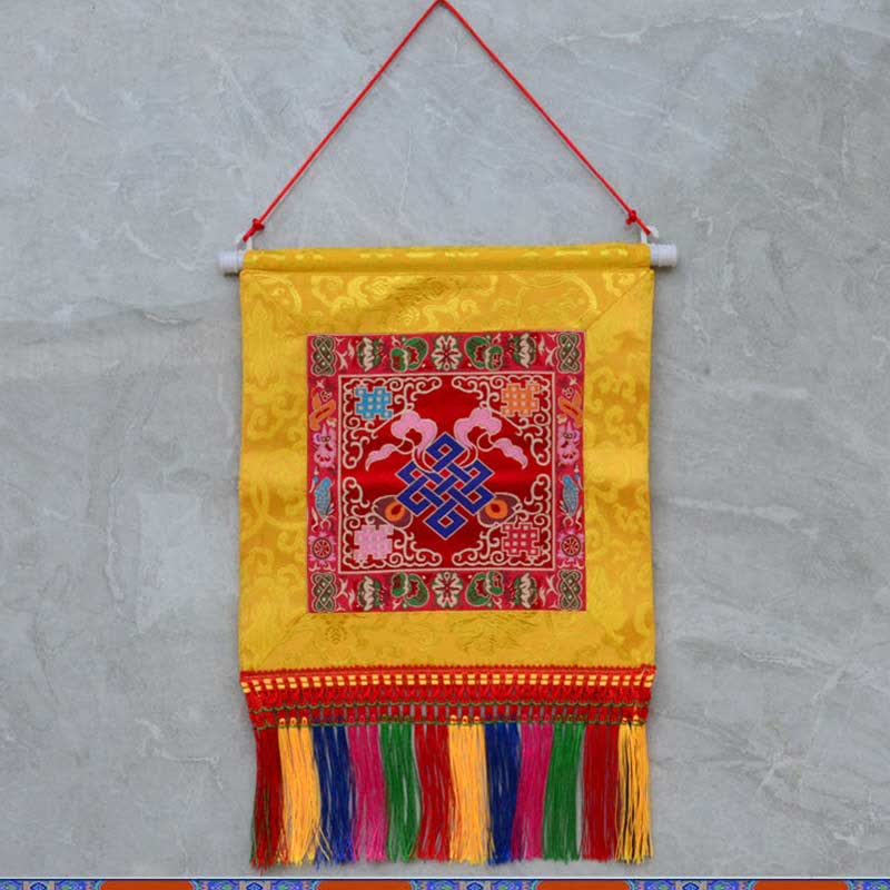 Vajra Auspicious Symbols Spiritual Power Wall Art - The Knot of Eternity - Red - image 8