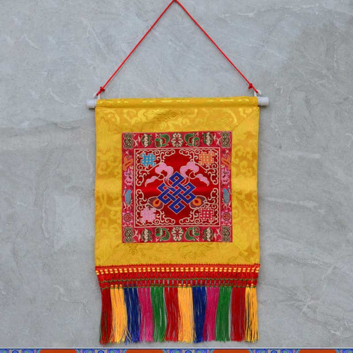 Vajra Auspicious Symbols Spiritual Power Wall Art - The Knot of Eternity - Red - image 8