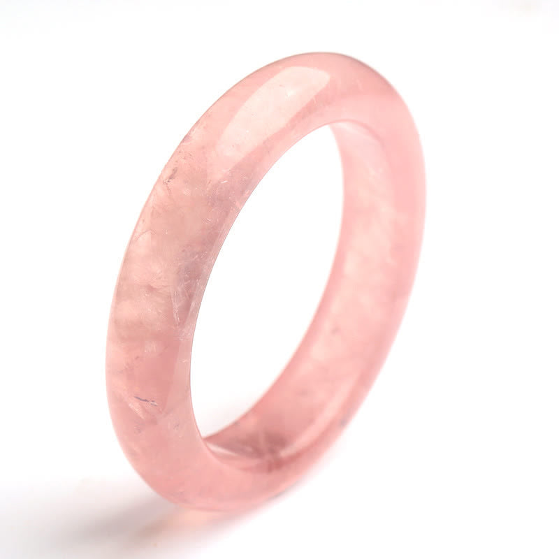 Buddha Stones  Natural Rose Quartz Love Caring Bracelet Bangle - image 10