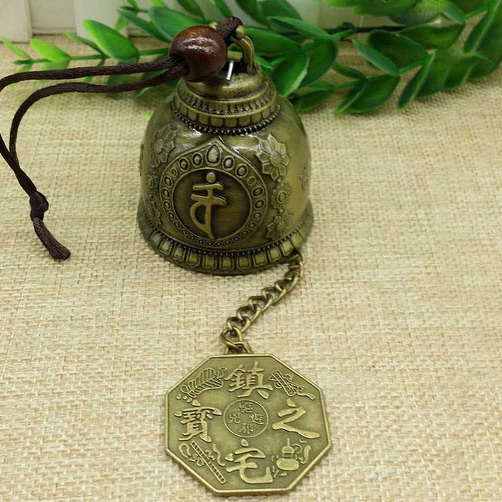 Buddha Stones Feng Shui Buddha Koi Fish Dragon Elephant Wind Chime Bell Luck Wall Hanging Decoration - image 14