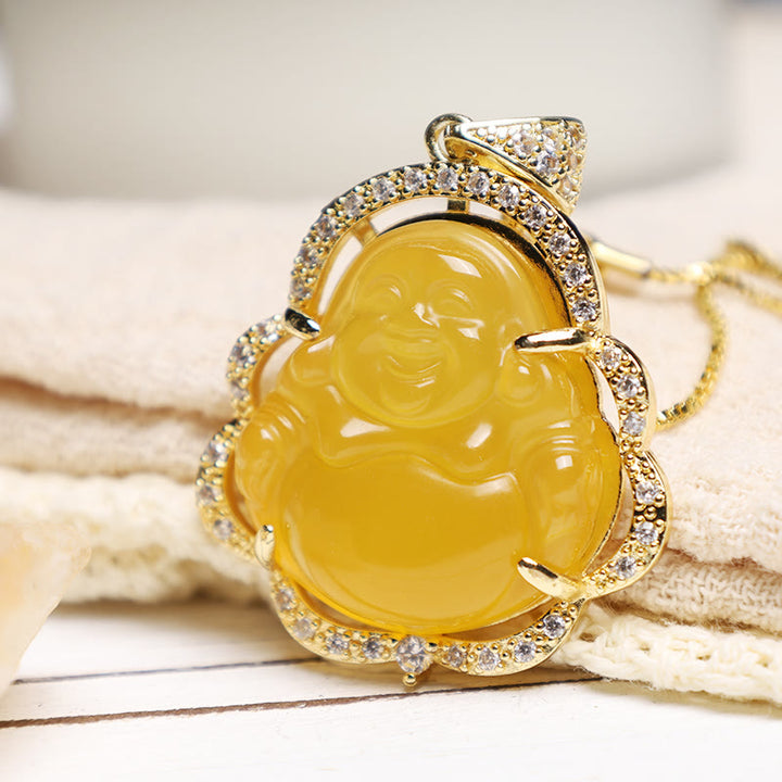 Buddha Stones Good Luck Laughing Buddha Necklace - image 18