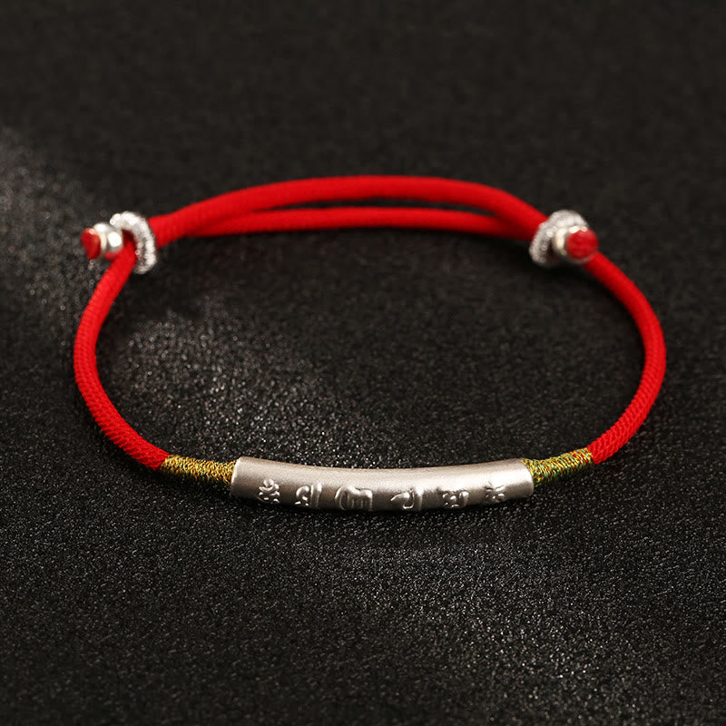 Buddha Stones Tibetan Buddhist Handmade Mani Mantra Lucky Red String Bracelet - image 10